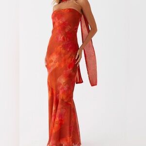 Peppermayo Vibrant Orange Dress